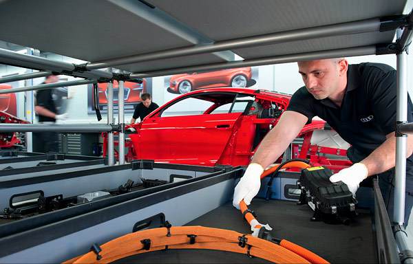 Производство на Audi R8 e-tron в Некарсулм